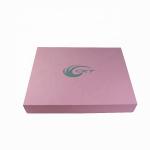 Custom Paper Cosmetic Box Pink Gift Box With Velvet Surface Ideal For Beauty