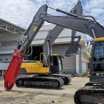 Excavator Eagle Shear Labounty Shear Matched With Hitachi Excavators