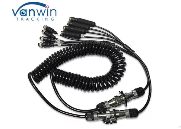 PVC PU Insolation 7 Pin Trailer Power Cable Aviation Grade Plug Connector Spring