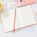 Cute Cartoon Hardcover Notebook A5 Blank Inside Pages Journal Diary For Students