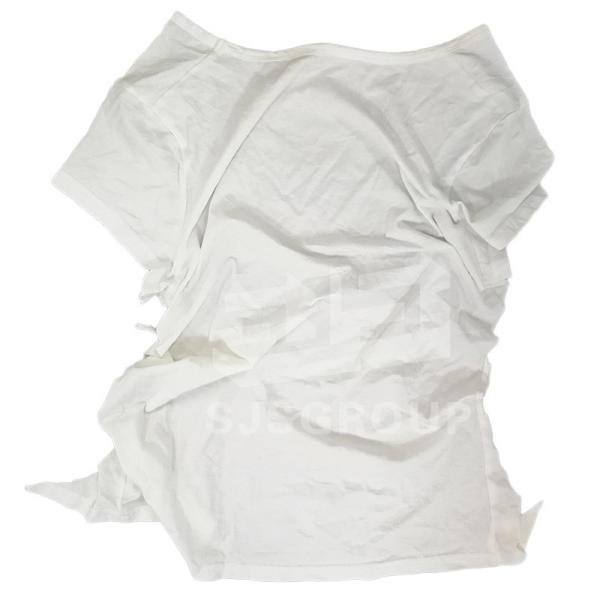 Cut reused Rags Textile Cloth Fabric 100%Cotton White Tshirt Rags Standard White