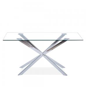 China Practical Glass Luxury Modern Dining Table Set Lightweight For Living Room on sale