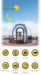 Outdoor Rectangular Sun Glass Room Full Transparent Bubble Room Spherical Tent