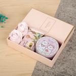 Handmade Rectangular Pink Cardboard Party Favor Boxes Giftbox Wedding OEM