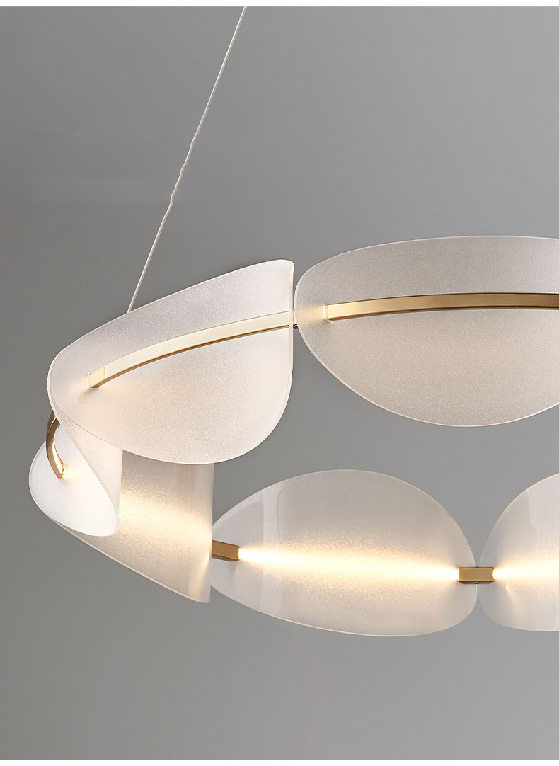 Modern Acrylic LED Chandeliers Living Room Creative Nordic Atmospheric Restaurant Ring Chandelier(WH-AP-558)