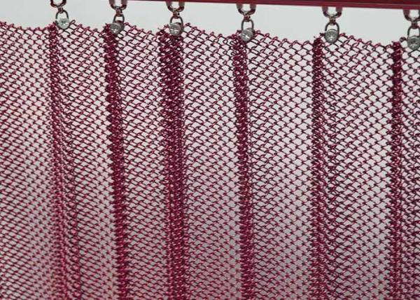 1.0 Mm Wire Diameter Aluminum Metal Coil Drapery Curtain Indoor Decorative Mesh