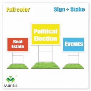 China 3mm-5mm Political Yard Signs 18x24 Corrugated Plastic Signs on sale