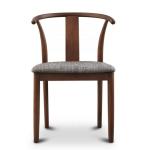 Vintage Coffee Shop Furniture Solid Wood Dining Wishbone Chair with Cushion and