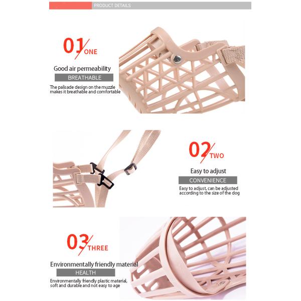 Eco Friendly Plastic Dog Muzzle Cover Adjustable Dog Barking Mouth Cover