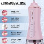 IPX7 Oral Irrigator Cordless Water Flosser High Pressure 5 Modes
