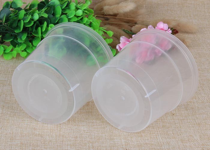 White Food Grade Heat Resisting PP Container Transparent For Soup / Sauce
