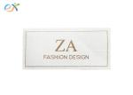 White Color Custom Made Clothing Labels , End Fold High Quality Woven Labels