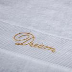 Customized Embroidery Logo White Towels Thick Bath Towel 100% Cotton for 5 Star