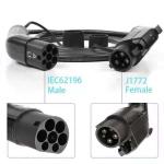 CE TUV Type 1 To Type 2 EV Cable 32A 7.4kW EVSE Supply Cable