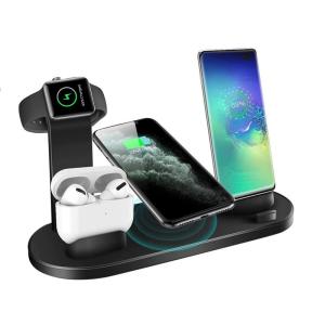 Wholesale OEM Foldable 4 In 1 Wireless Charging Stand , FCC Wireless Charging Phone Holder from china suppliers