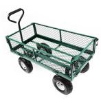 Heavy Duty Steel Mesh Folding Garden Cart For Outdoor Shopping And Storage