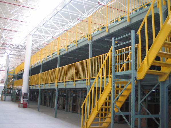 Quality Yellow Multi Tier Mezzanine Rack for Efficient Space Utilization for sale