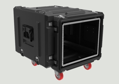 8U 120kg Shock Absorber Rack Box 8u Rolling Rack Case 4 Wheels