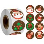 500g/Roll Decoration Self Adhesive Christmas Gift Custom Sticker Labels