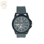 Fashionable Round Dial Silicone Unisex Wristwatch Trendy Waterproof Watch With