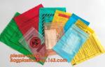 Biohazard Specimen Bag with Document Pouch, Industrial waste disposal,