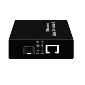 Wholesale OEM 10G SFP+ to RJ45 Optical Media Converter DC12V 5G/10G UTP to Fiber Extender from china suppliers