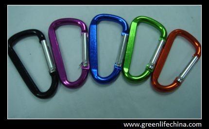 Wholesale aluminum 6cm hot carabiner new fashion carabiner w/lock snap pole