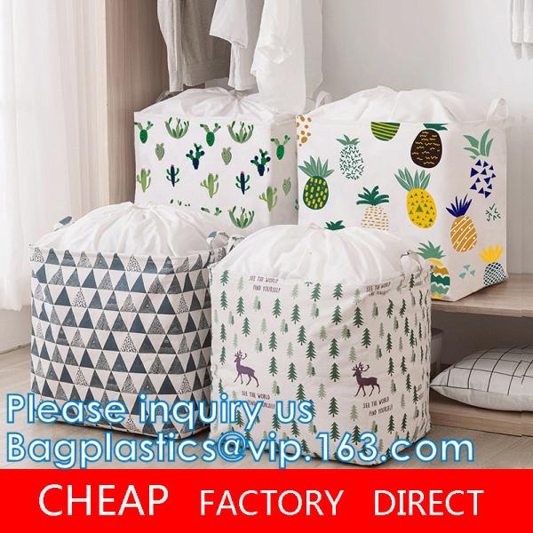 Laundry Baskets with Easy Carry Handles, Hamper, Folding Washing Bins, Family