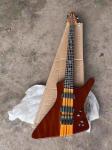 Custom 24 Frets Neck Thru Body Abalone Neck Inlay 8 Strings Electric Bass Guitar