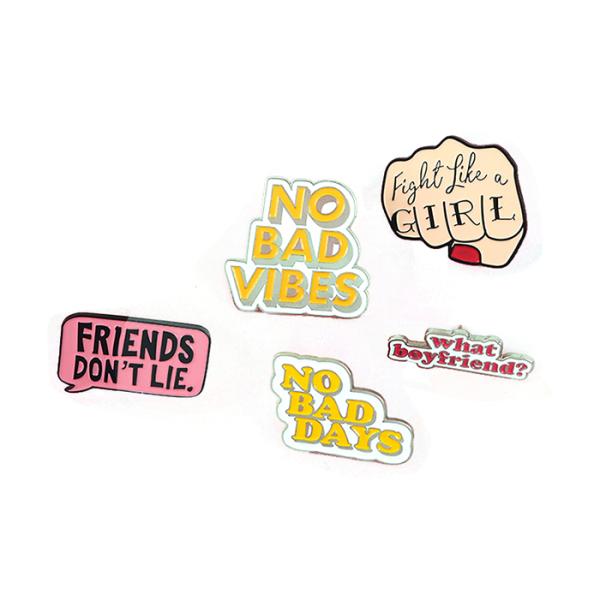 Promotional Folk Art Enamel Lapel Pins 0.5~3.0mm Thickness With Custom Design