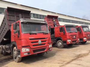 Wholesale Red Color 336HP HOWO Used Dump Trucks Tipper 6X4 With Good Condition from china suppliers