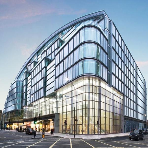 Reflective Glass Curtain Wall Office Building 4mm-12mm Tinted Insulated Curtain