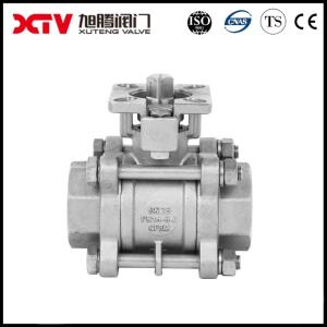 China Xtv 1/2 Inch Double Acting Pneumatic Actuator 3PC Floating Ball Valve in Stainless Steel on sale