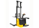 Straddle Legs Electric Walkie Forklift , Adjustable Electric Powered Forklift