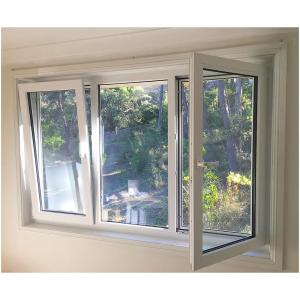 Wholesale White Double Glass PVC Tilt And Turn Window Double Glazed Large Windows Customized from china suppliers