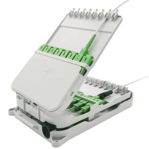 Wholesale 16Core Splitter FTTH Distribution Box UPC / APC Wall Mount Light Grey from china suppliers