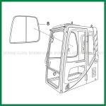 Kobelco CATERPILLAR Excavator Replacement Glass Right Side Position NO.8