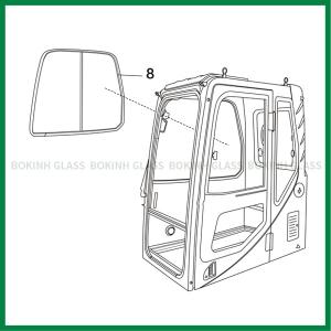 Wholesale Kobelco CATERPILLAR Excavator Replacement Glass Right Side Position NO.8 Windshield from china suppliers