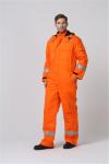 EN342 Winter Flame Resistant Overalls , OEM FR Winter Work suits in orange color
