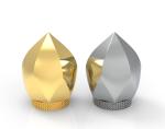 Zinc Alloy Luxury Perfume Bottle Cap Gold Plating Metal Lettering Customized