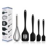 Silicone Kitchen Utensils Spatula Set Whisk Brush Easy Flipping Mixing Silicone