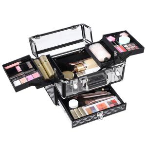 Wholesale Adjustable Dividers Makeup Train Case Personalized Logo For Makeup Artists from china suppliers