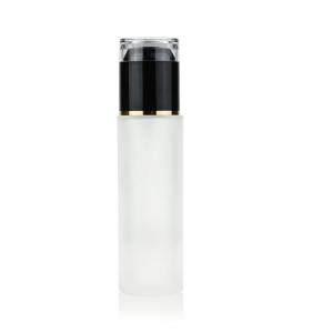 China Frosted Empty Container Bottle Packaging Cosmetic Glass Bottle Set For Face Cream on sale