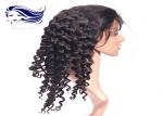 Human Hair Glueless Full Lace Wigs With Bangs , Curly Full Lace Wigs