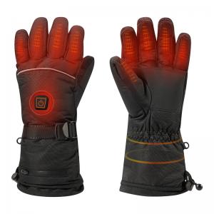 China Ski Full Leather Rechargeable Heated Gloves Windproof Waterproof Women Ski on sale