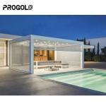Waterproof Aluminum Pergola with Retractable Aluminum Sail Canopy