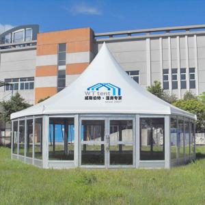 Wholesale Glass Wall Multi Sided Tent , Six Sides White Hexagonal Marquee from china suppliers