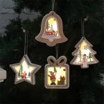 Custom Assorted Christmas Family Atmosphere Wooden Decorative Pendant