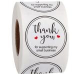 PET Business Round Sticker Labels Transparent Personalised Gold Foil Stickers