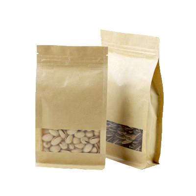 Resealable custom zipper top kraft paper snack cookie packaging plastic k stand